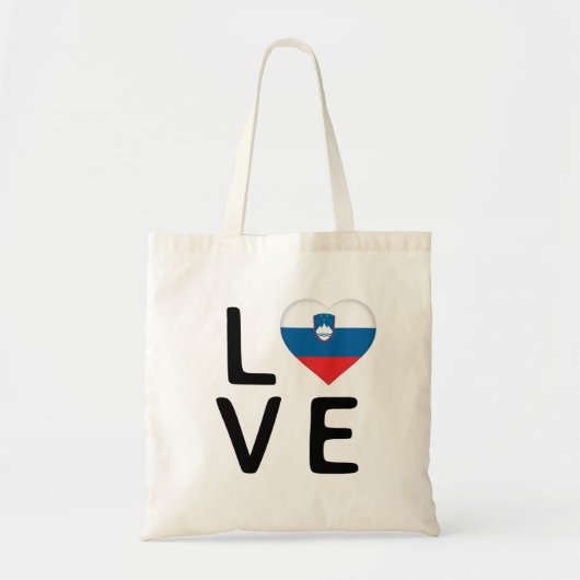 Liefde - Slovenië vlag Tote Bag (Voorkant)