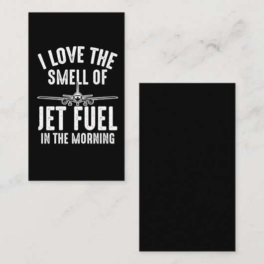 Liefde smal van JET-brandstof - vliegplan vliegvel Visitekaartje (Voorkant / Achterkant)