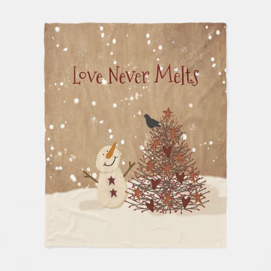 Liefde smelt nooit fleece deken (Voorkant)