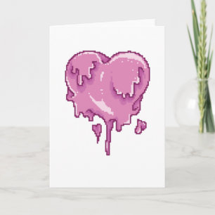 Liefde Smelt Pixel Art Kaart