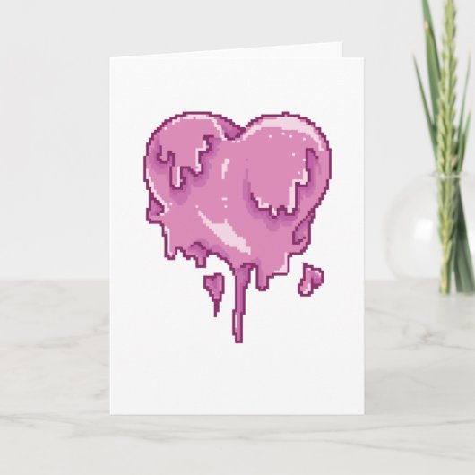 Liefde Smelt Pixel Art Kaart (Voorkant)