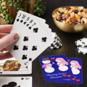 Liefde & Sneeuwmensen: Donkerblauw Pokerkaarten (Insitu)