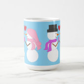 Liefde & Sneeuwmensen: Lichtblauw Koffiemok (Center)