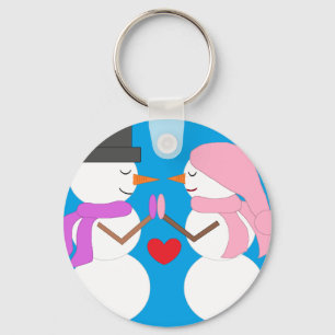 Liefde & Sneeuwmensen Sleutelhanger