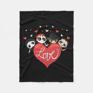 Liefde Snoep Hart Schattige Killer Horror Film Ant Fleece Deken