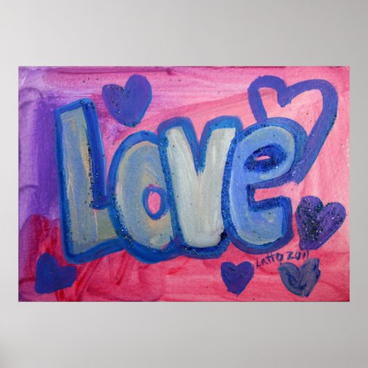 Liefde Snoep schilderen Kunstwerk afdrukken Poster (Voorkant)