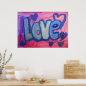 Liefde Snoep schilderen Kunstwerk afdrukken Poster (Keuken)