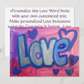 Liefde Snoepjes Uitnodigingen of aankondigingen (Voorkant / Achterkant)