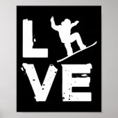 Liefde Snowboard Jeugd Freestyle Snowboarden Kinde Poster (Voorkant)