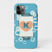 Liefde Social Media Aangepaste Monogram Telefoon C Case-Mate iPhone Case (Achterkant)