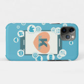 Liefde Social Media Monogram Telefoonhoesje Case-Mate iPhone Case (Achterkant (horizontaal))