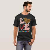 Liefde Sociale Studies Leider Lopard Play Valentin T-shirt (Voorkant volledig)