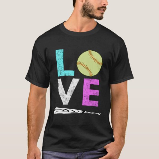 Liefde Softball Best T-shirt (Voorkant)