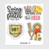 Liefde Softball Sticker (Vel)