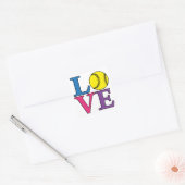 LIEFDE Softball Vierkante Sticker (Envelop)