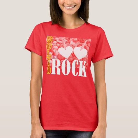 Liefde: Solid als Rock Design T-Shirt (Voorkant)