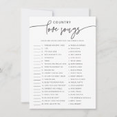 Liefde Song Match Vrijgezellenfeest Spel Activitei Kaart (Voorkant)