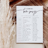 Liefde Song Match Vrijgezellenfeest Spel Activitei Kaart