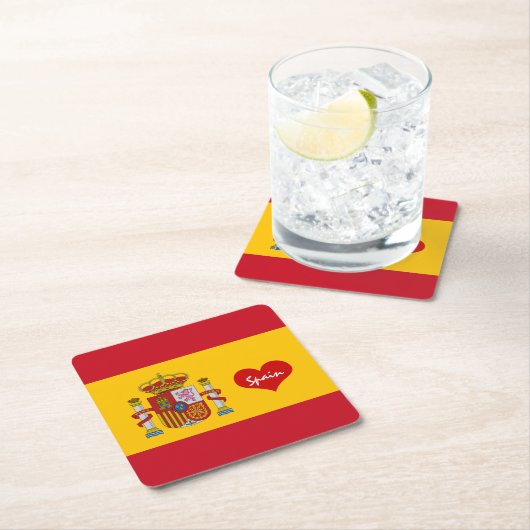 Liefde Spanje & Vlag/sportfeest decor Kartonnen Onderzetters (Insitu)