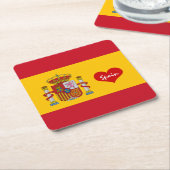 Liefde Spanje & Vlag/sportfeest decor Kartonnen Onderzetters (Schuin)