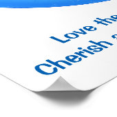 Liefde, sparen, bescherming van de aarde voor eeuw poster (Hoek)