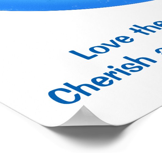 Liefde, sparen, bescherming van de aarde voor eeuw poster (Hoek)