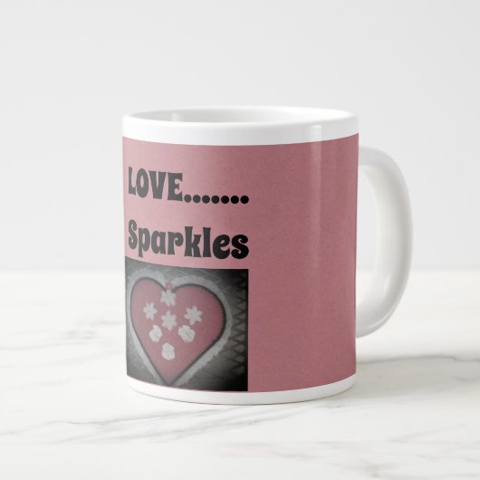 Liefde....Sparkles Grote Koffiekop (Voorkant rechts)