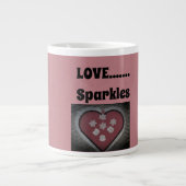 Liefde....Sparkles Grote Koffiekop (Voorkant)