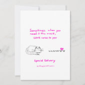Liefde, speciale bezorging bedankkaart (Voorkant)