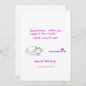 Liefde, speciale bezorging bedankkaart (Voorkant / Achterkant)