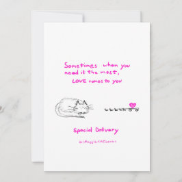 Liefde, speciale bezorging bedankkaart