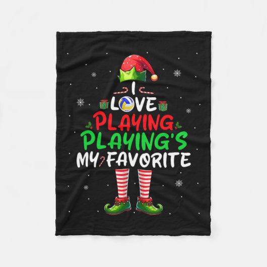 Liefde spelen is mijn favoriete kerstvolleybal fleece deken (Voorkant)