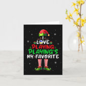 Liefde spelen is mijn favoriete kerstvolleybal kaart (Gele Bloem)