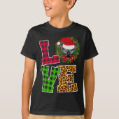 Liefde Sphynx Kat Santa Hoed Leopard Grappige Kers T-shirt (Voorkant)