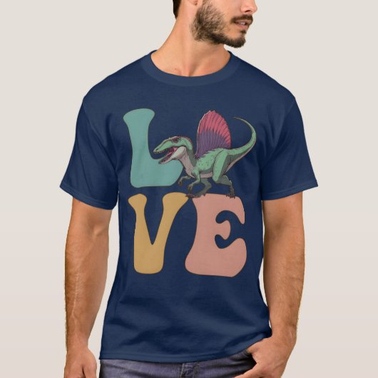 LIEFDE Spinosaurus Dinosaur vriend T-shirt (Voorkant)