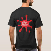 Liefde Splash Red Ink Design T-shirt (Achterkant)
