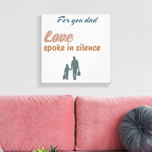 🖼️ Liefde sprak in stilte – Oprechte Muur Canvas Afdruk (Insitu (Woonkamer))