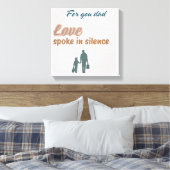 🖼️ Liefde sprak in stilte – Oprechte Muur Canvas Afdruk (Insitu (Slaapkamer))