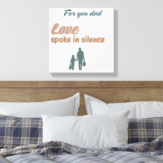 🖼️ Liefde sprak in stilte – Oprechte Muur Canvas Afdruk (Insitu (Slaapkamer))