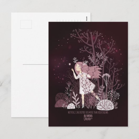 Liefde Sprookje van Alexandra Dikaia Liefde Feestdagenkaart (Voorkant / Achterkant)