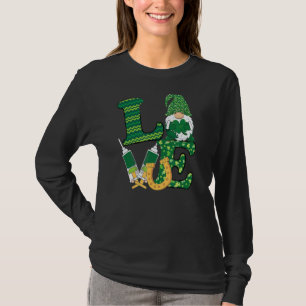 Liefde Spuit Verpleegkundige Leven Gnomy St Patric T-shirt