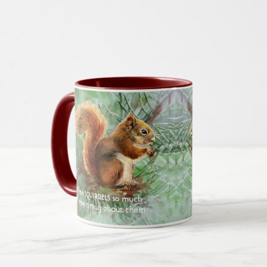 Liefde SQUIRRELS zo veel als ik het Citaat Mok (Voorkant links)