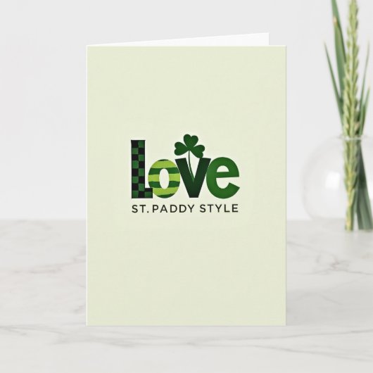Liefde St. Paddy-stijl kaart (Voorkant)