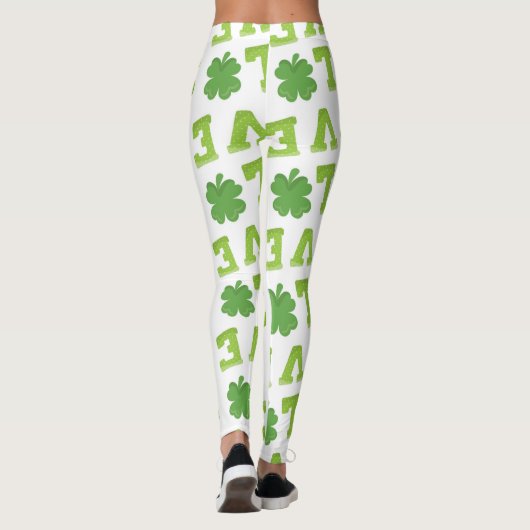Liefde St Patrick's Day Clover Leggings (Achterkant)