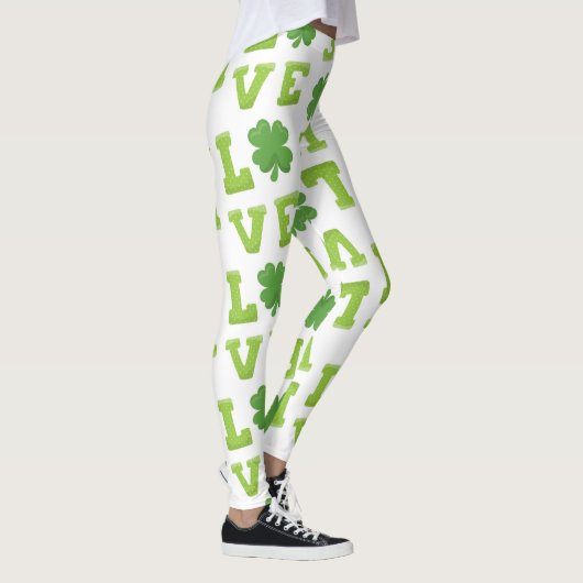 Liefde St Patrick's Day Clover Leggings (Rechts)