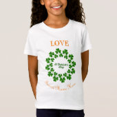 Liefde St Patrick's Day Shamrock Circle Persoonlij T-shirt (Voorkant)