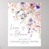 Liefde Staat In Bloei Bruidsfeest Bord Poster (Voorkant)
