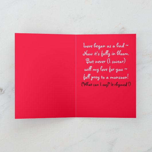 Liefde staat in bloei! feestdagen kaart (Binnen)