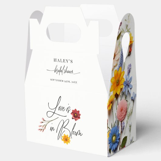 Liefde Staat in Bloei Lente Bloemen Bruidsdouche Bedankdoosjes (Geopend)