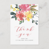 Liefde Staat in Bloei Lente Bloemen Bruidsfeestje Bedankkaart (Voorkant)